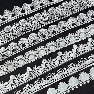 Vyšívané polyesterové guipure chemických krajkových obložení pro šaty a spodní prádlo